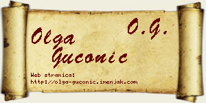 Olga Guconić vizit kartica